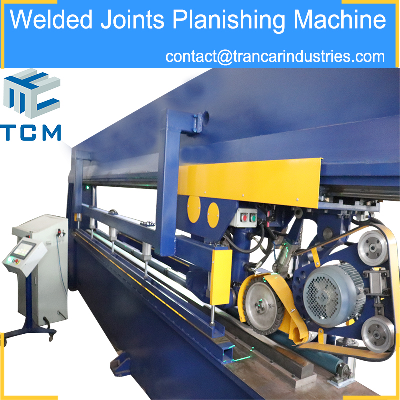 Steel sheet tank shell longitudinal welds planisher welding seam planishing machine